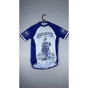 Voler Cycling Jersey Mens Medium Blue AIDS/LifeCycle 2015 10K‎ Club Made USA